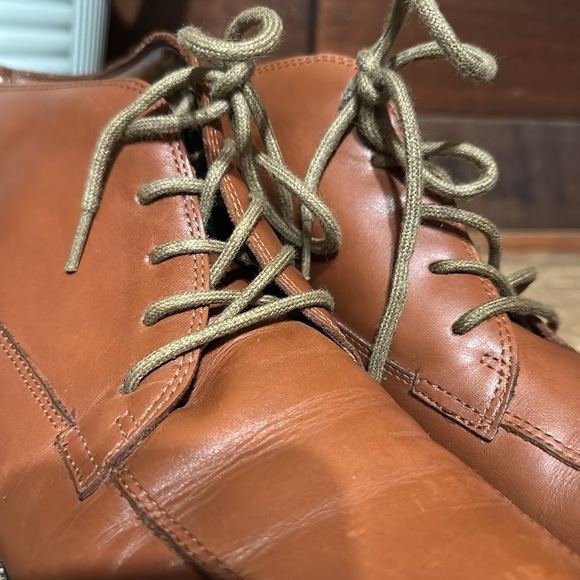 Geller II Brown Square Toe Lace Up Leather Ankle Boots - Picture 6 of 8